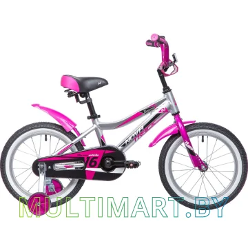 Детский велосипед Novatrack Novara 165ANOVARA.CP9 (серебристый/розовый, 2019)